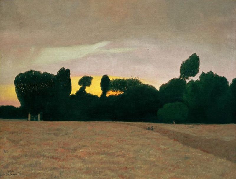 Normandische Landschaft bei Sonnenuntergang, 1911 | Félix Vallotton