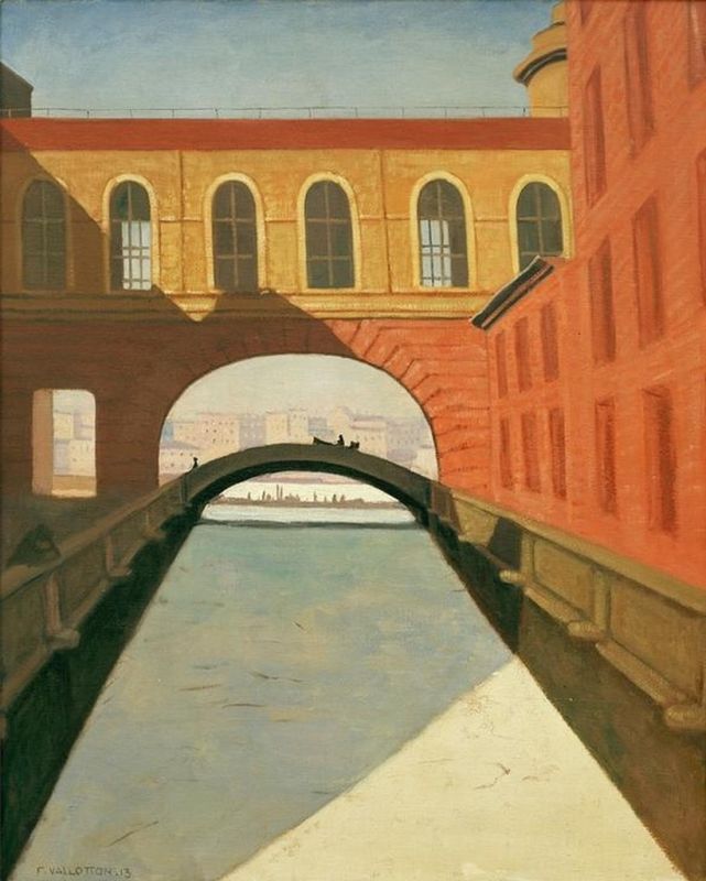 Canal gele et pont pres de l'Ermitage a Saint-Petersbourg, 1913 | Félix Vallotton