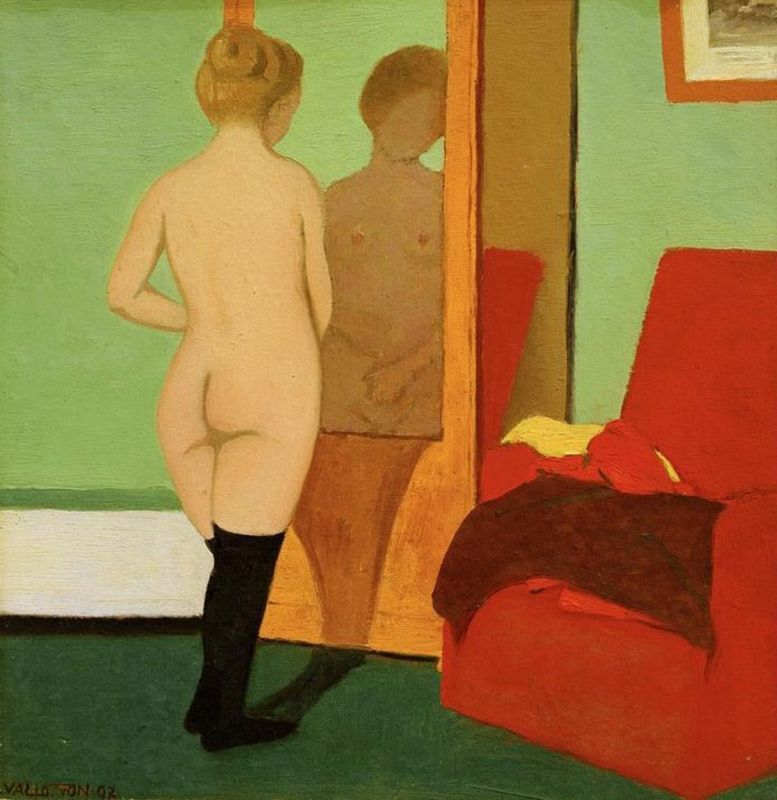 Weiblicher Akt vor Spiegelschrank, 1897 | Félix Vallotton