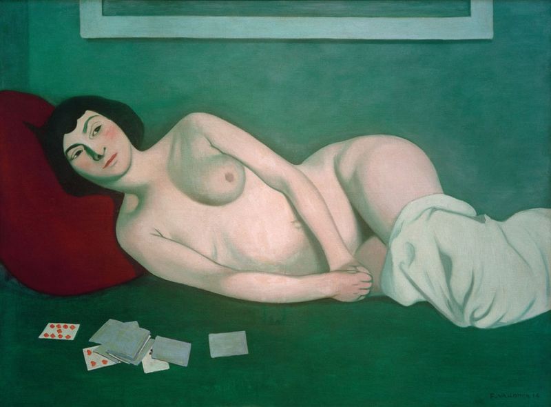 Liegender Akt mit Spielkarten, 1914 | Félix Vallotton