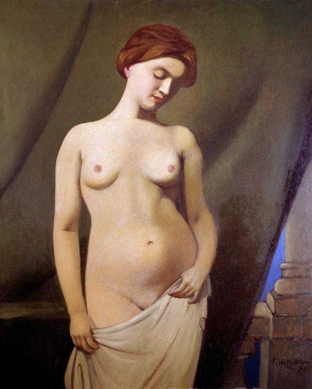 Weiblicher Akt, grüner Vorhang, 1897 | Félix Vallotton