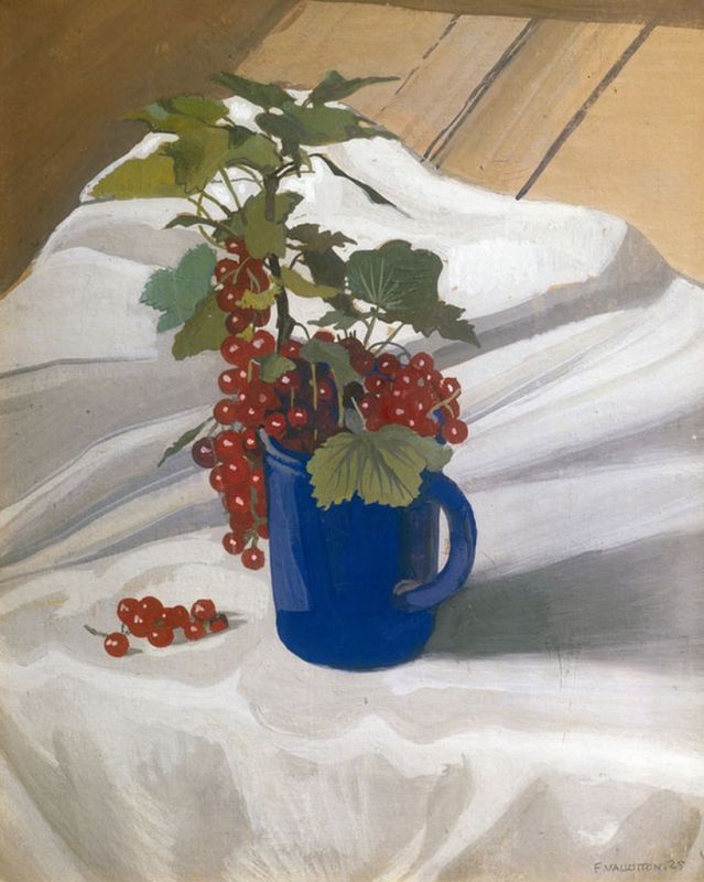 Félix Vallotton | Stillleben: Johannisbeerzweig in einem blauen Becher, 1925 Stillleben: Johannisbeerzweig in einem blauen Becher, 1925 | Félix Vallotton