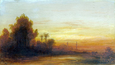 A View of Turkey at Sunset, 1862 | Felix Ziem | Gemälde Reproduktion