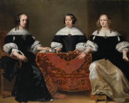 Portrait of the Three Regentesses of the Leprozenhuis, Amsterdam | Ferdinand Bol | Painting Reproduction