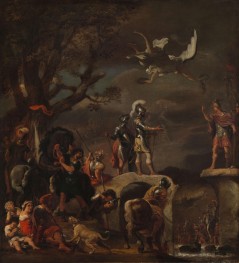 Die Friedensverhandlungen zwischen Claudius Civilis und Quintus Petillius Cerealis auf der abgebrochenen Brücke | Ferdinand Bol | Gemälde Reproduktion