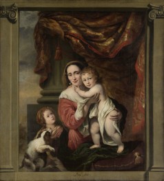 Caritas: Joanna de Geer mit ihren ... | Ferdinand Bol | Gemälde Reproduktion