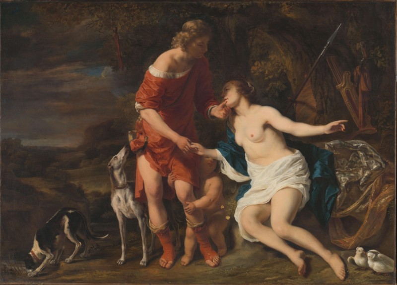 Venus and Adonis, 1658 | Ferdinand Bol