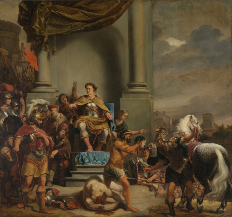 Konsul Titus Manlius Torquatus ordnet die Enthauptung seines Sohnes an, c.1661/63 | Ferdinand Bol
