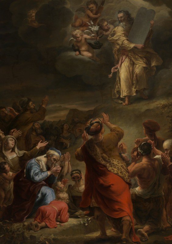 Moses Descends from Mount Sinai with the Ten Commandments, 1662 | Ferdinand Bol