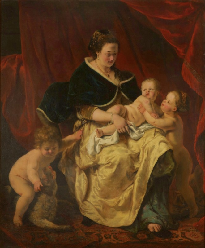Mutter mit drei Kindern (Caritas), 1655 | Ferdinand Bol