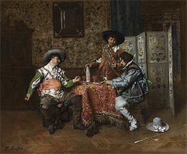 A Game of Cards, Undated by Ferdinand Victor Leon Roybet | Painting Reproduction