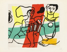 Accordion Player, 1953 by Fernand Leger | Painting Reproduction