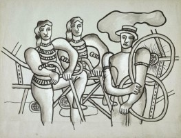 The Cyclists, 1948 by Fernand Leger | Painting Reproduction