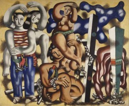 Composition With Two Parrots, 1935-1939 by Fernand Leger | Painting Reproduction