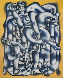 The Acrobats in Grey, 1942-1944 by Fernand Leger | Painting Reproduction