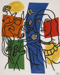 Girl with Plant, 1954 by Fernand Leger | Painting Reproduction