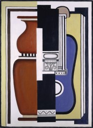 Still Life (Blue Guitar and Vase), 1926 by Fernand Léger | Painting Reproduction