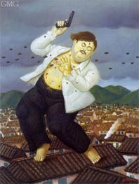Death of Pablo Escobar, 1999 von Fernando Botero | Gemälde-Reproduktion