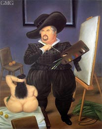 Self-Portrait in the Costume of Velazquez, 1986 von Fernando Botero | Gemälde-Reproduktion