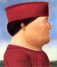 Federico da Montefeltro (after Piero della Francesca), 1998 von Fernando Botero | Gemälde-Reproduktion