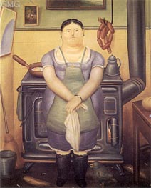 The Maid, 1974 von Fernando Botero | Gemälde-Reproduktion