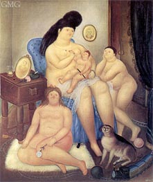 Protestant Family, 1969 von Fernando Botero | Gemälde-Reproduktion