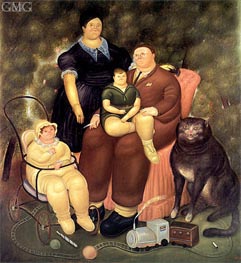 Family Scene | Fernando Botero | Gemälde Reproduktion
