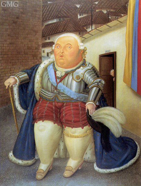 Louis XVI Visiting Medellin, Colombia, 1990 | Fernando Botero | Gemälde Reproduktion