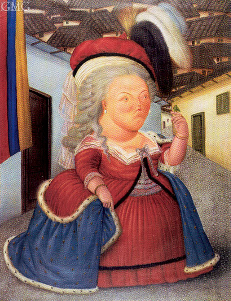 Marie Antoinette Visiting Medellin, Colombia, 1990 | Fernando Botero | Gemälde Reproduktion