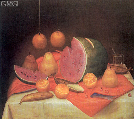 Still-Life with Watermelon, 1974 | Fernando Botero | Gemälde Reproduktion