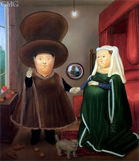 The Arnolfini Marriage (after van Eyck), 1978 | Fernando Botero | Gemälde Reproduktion