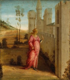 Esther at the Palace Gate, from 'The Book of Esther', 1475 by Filippino Lippi | Painting Reproduction