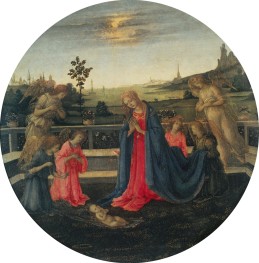 Adoration of the Christ Child, 1480 by Filippino Lippi | Painting Reproduction