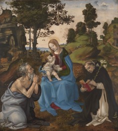 The Virgin and Child with Saints Jerome and Dominic, 1485 by Filippino Lippi | Painting Reproduction
