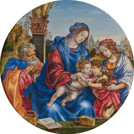 The Holy Family with Saint John the Baptist and Saint Margaret | Filippino Lippi | Painting Reproduction