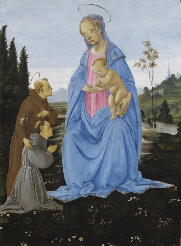 The Apparition of the Virgin to a Franciscan Friar Commended by Saint Anthony of Padua, c.1475/80 | Filippino Lippi