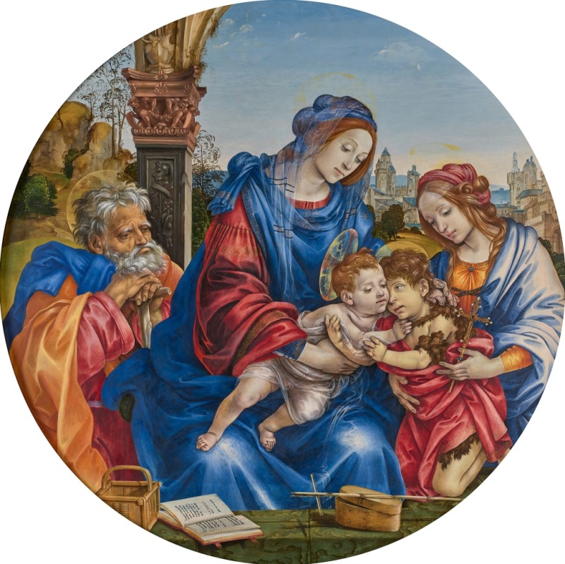 Filippino Lippi | The Holy Family with Saint John the Baptist and Saint Margaret, c.1488/93 The Holy Family with Saint John the Baptist and Saint Margaret, c.1488/93 | Filippino Lippi