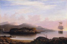 Off Mount Desert Island, 1856 von Fitz Henry Lane | Gemälde-Reproduktion