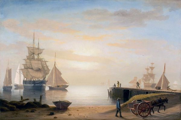 Blick auf den Hafen von Gloucester, 1852 | Fitz Henry Lane | Gemälde Reproduktion