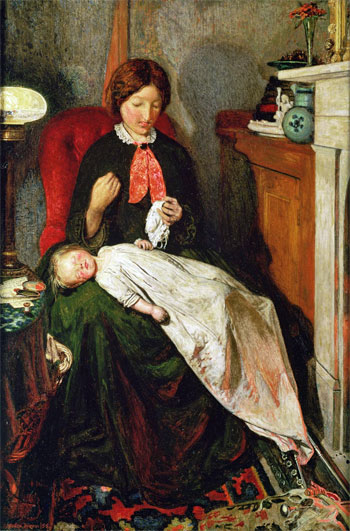 Waiting: an English Fireside of 1854-55, c.1851/55 | Ford Madox Brown | Painting Reproduction