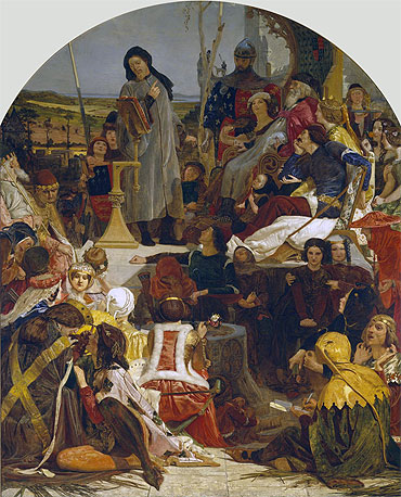 Chaucer at the Court of Edward III, c.1847/51 | Ford Madox Brown | Gemälde Reproduktion