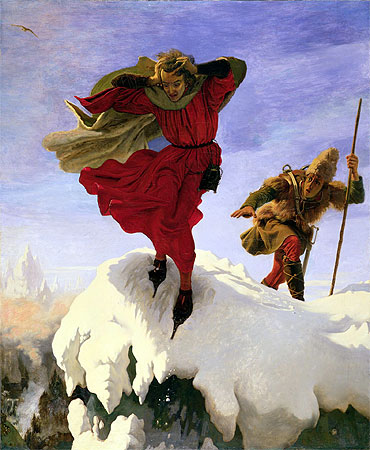 Manfred on the Jungfrau, c.1840/61 | Ford Madox Brown | Gemälde Reproduktion