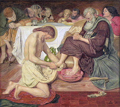 Jesus Washing Peter's Feet, 1876 | Ford Madox Brown | Gemälde Reproduktion