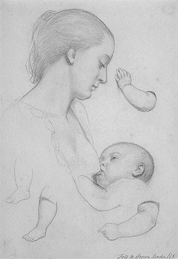 The Young Mother, 1848 | Ford Madox Brown | Gemälde Reproduktion