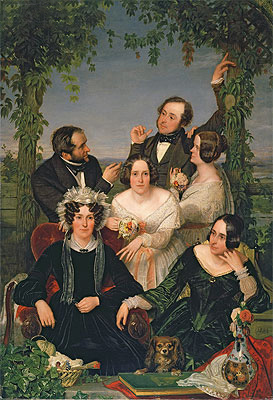 Family Group (The Bromley Family), 1844 | Ford Madox Brown | Gemälde Reproduktion