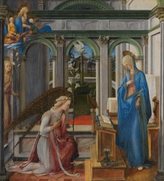 The Annunciation of Mary, c.1443/45 by Fra Filippo Lippi | Painting Reproduction