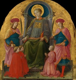 Saint Lawrence Enthroned with Saints and Donors, 1440s by Fra Filippo Lippi | Painting Reproduction