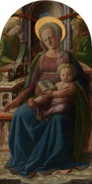 Madonna and Child Enthroned with Two Angels, 1440 by Fra Filippo Lippi | Painting Reproduction