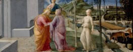 The Meeting at the Golden Gate, c.1440/45 by Fra Filippo Lippi | Painting Reproduction