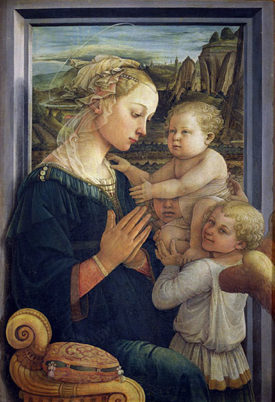 Madonna and Child with Angels, c.1455 | Fra Filippo Lippi | Painting Reproduction